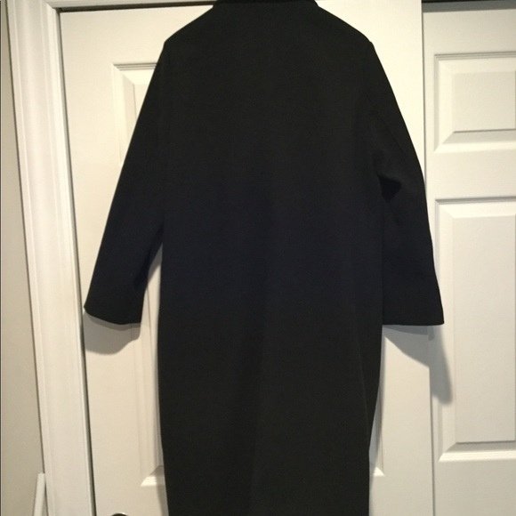 THE OPEN PRODUCT VINTAGE BLACK WOOL TRENCH COAT OVERCOAT CANVAS JACKET RARE! NWT - Picture 5 of 8